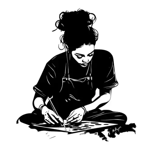 Artist Woman Silhouette SVG Design | SVG Files for Cricut & Print