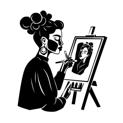 Artist Woman Silhouette SVG Design | SVG Files for Cricut & Print