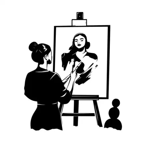 Artist Woman Silhouette SVG Design | SVG Files for Cricut & Print