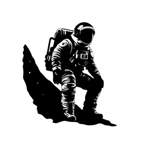 Astronaut Silhouette SVG Design | SVG Files for Cricut & Print