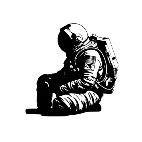 Astronaut Silhouette SVG Design | SVG Files for Cricut & Print