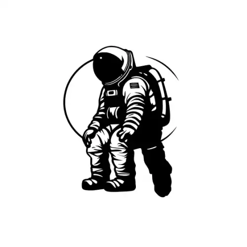 Astronaut Silhouette SVG Design | SVG Files for Cricut & Print
