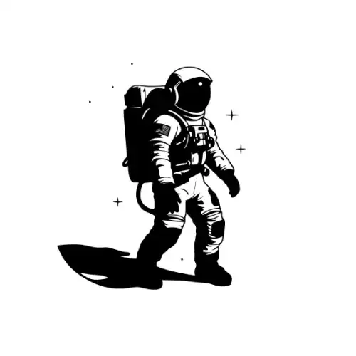Astronaut Silhouette SVG Design | SVG Files for Cricut & Print