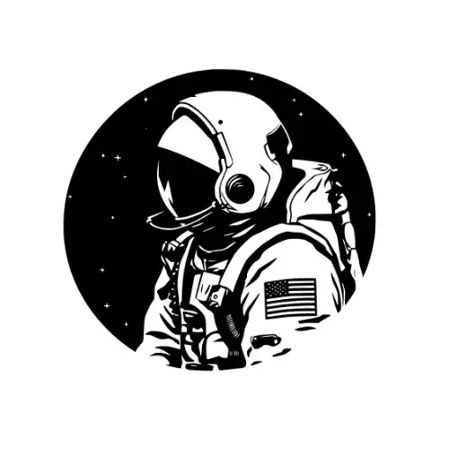 Astronaut Silhouette SVG Design | SVG Files for Cricut & Print