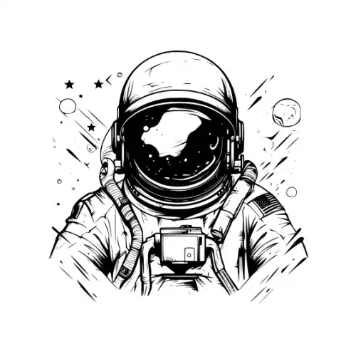 Astronaut Silhouette SVG Design | SVG Files for Cricut & Print