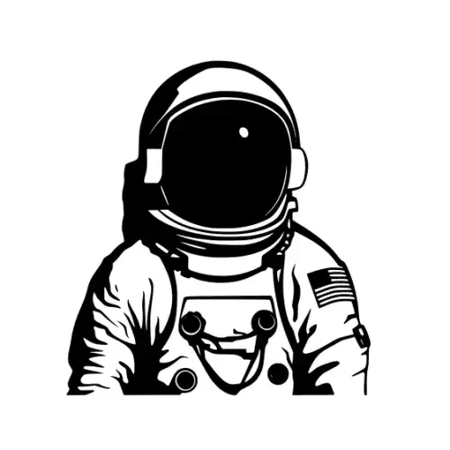 Astronaut Silhouette SVG Design | SVG Files for Cricut & Print