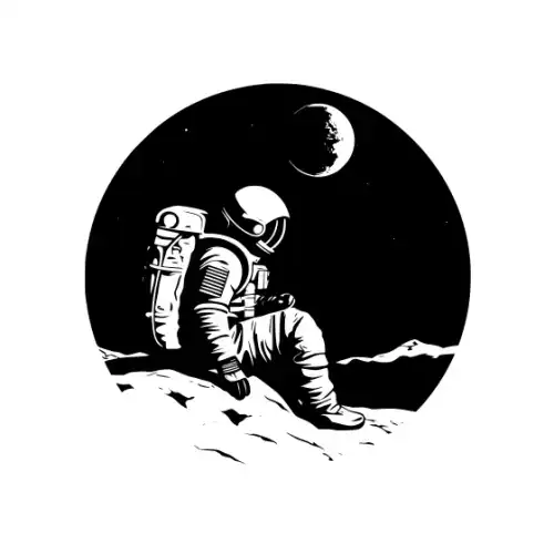 Astronaut Silhouette SVG Design | SVG Files for Cricut & Print