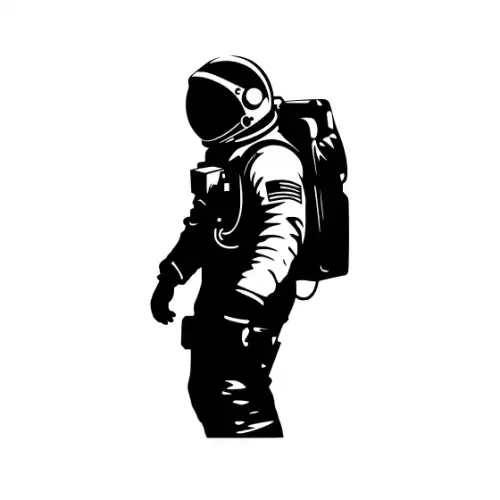 Astronaut Silhouette SVG Design | SVG Files for Cricut & Print