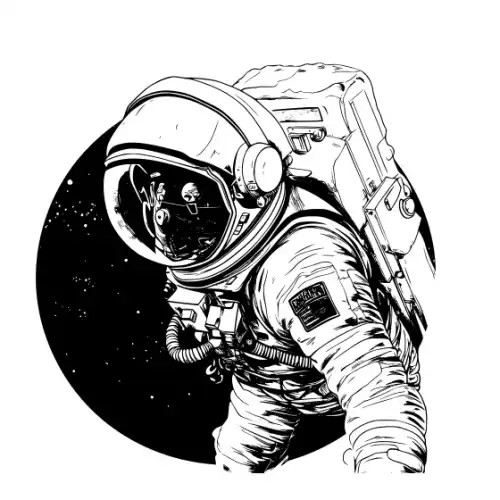 Astronaut Silhouette SVG Design | SVG Files for Cricut & Print