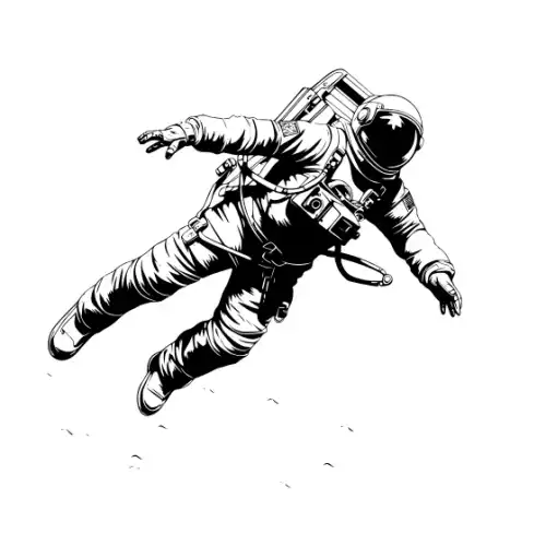 Astronaut Silhouette SVG Design | SVG Files for Cricut & Print