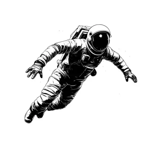 Astronaut Silhouette SVG Design | SVG Files for Cricut & Print