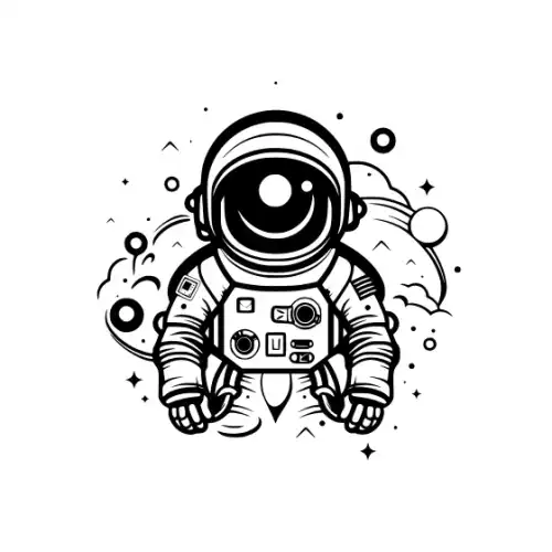 Astronaut Silhouette SVG Design | SVG Files for Cricut & Print