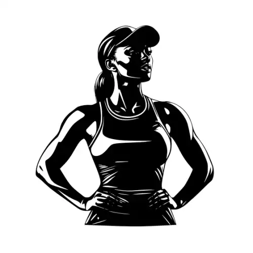 Athlete Woman Silhouette SVG Design | SVG Files for Cricut & Print