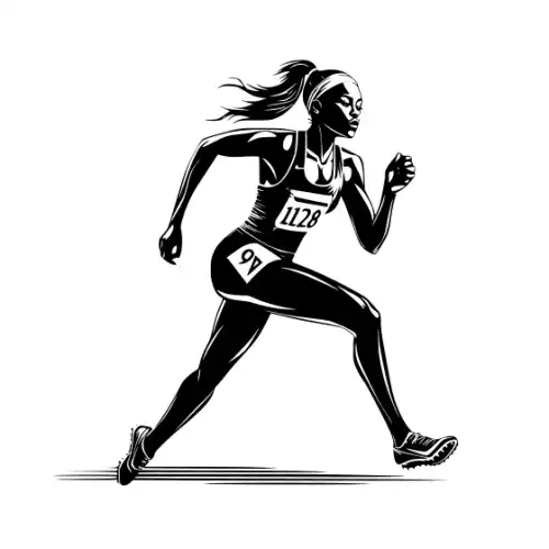 Athlete Woman Silhouette SVG Design | SVG Files for Cricut & Print
