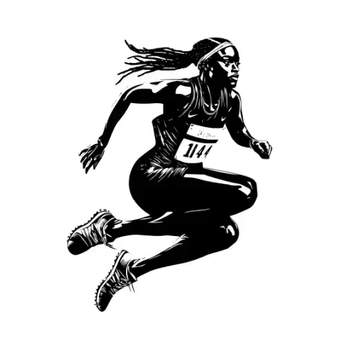 Athlete Woman Silhouette SVG Design | SVG Files for Cricut & Print