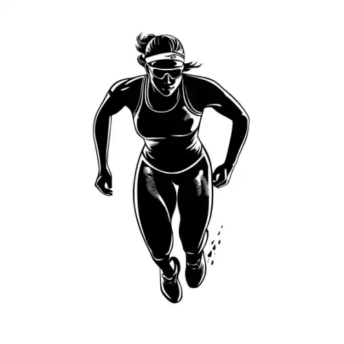 Athlete Woman Silhouette SVG Design | SVG Files for Cricut & Print