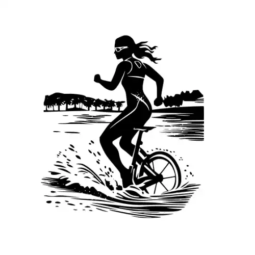 Athlete Woman Silhouette SVG Design | SVG Files for Cricut & Print