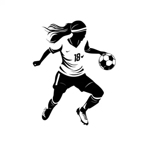 Athlete Woman Silhouette SVG Design | SVG Files for Cricut & Print