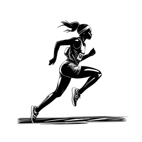 Athlete Woman Silhouette SVG Design | SVG Files for Cricut & Print