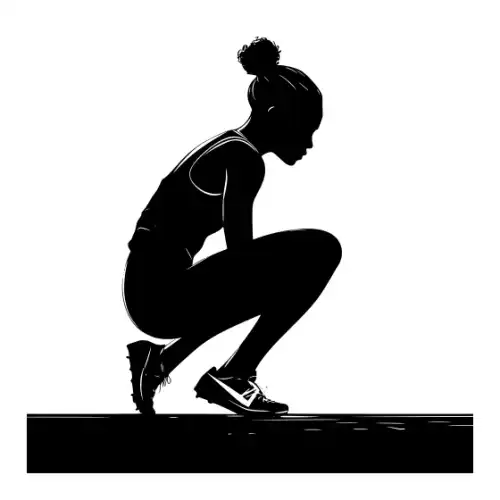 Athlete Woman Silhouette SVG Design | SVG Files for Cricut & Print