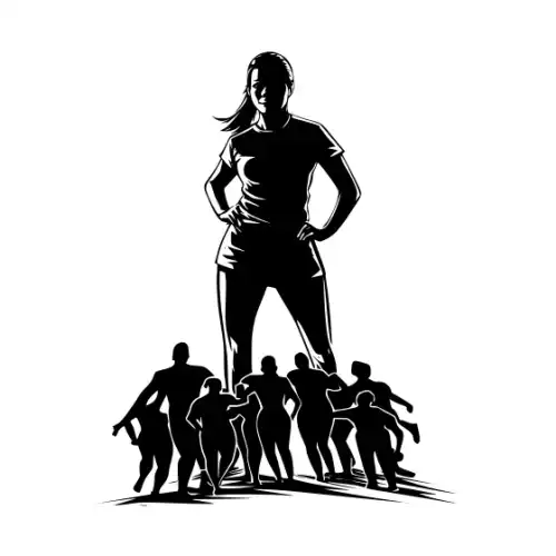 Athlete Woman Silhouette SVG Design | SVG Files for Cricut & Print