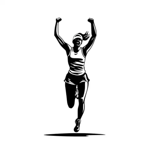 Athlete Woman Silhouette SVG Design | SVG Files for Cricut & Print