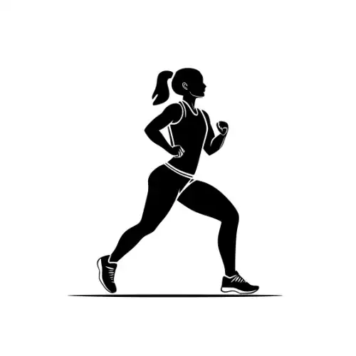 Athlete Woman Silhouette SVG Design | SVG Files for Cricut & Print