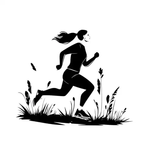 Athlete Woman Silhouette SVG Design | SVG Files for Cricut & Print