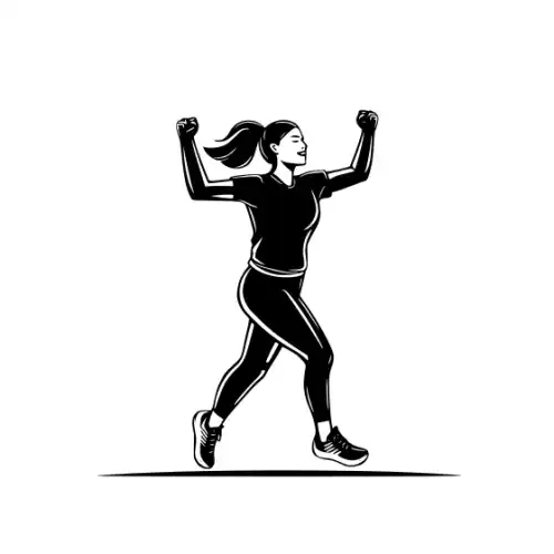 Athlete Woman Silhouette SVG Design | SVG Files for Cricut & Print