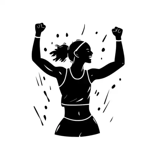 Athlete Woman Silhouette SVG Design | SVG Files for Cricut & Print