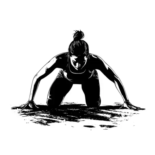 Athlete Woman Silhouette SVG Design | SVG Files for Cricut & Print