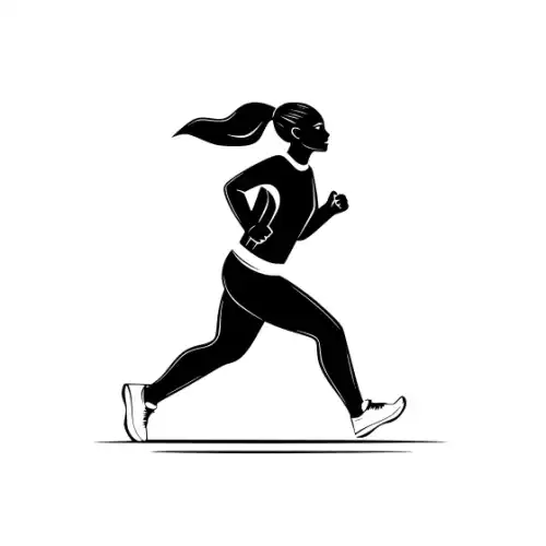 Athlete Woman Silhouette SVG Design | SVG Files for Cricut & Print