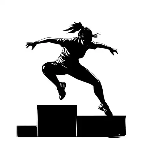 Athlete Woman Silhouette SVG Design | SVG Files for Cricut & Print