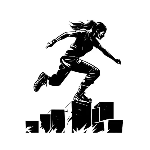 Athlete Woman Silhouette SVG Design | SVG Files for Cricut & Print