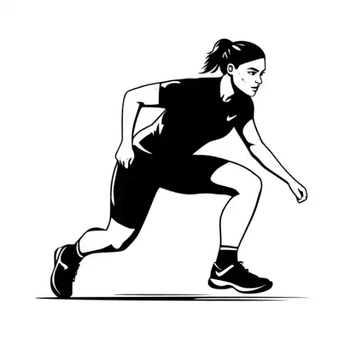 Athlete Woman Silhouette SVG Design | SVG Files for Cricut & Print