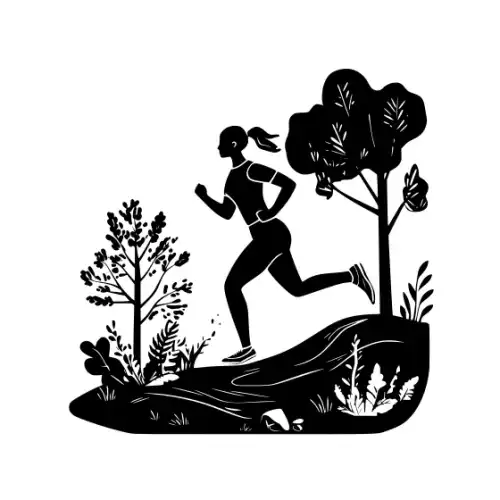 Athlete Woman Silhouette SVG Design | SVG Files for Cricut & Print