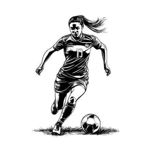 Athlete Woman Silhouette SVG Design | SVG Files for Cricut & Print