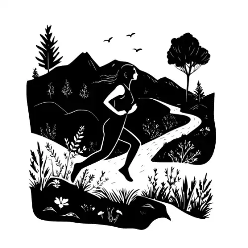 Athlete Woman Silhouette SVG Design | SVG Files for Cricut & Print