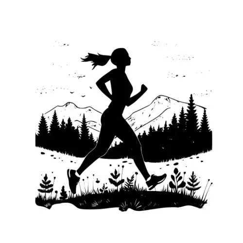 Athlete Woman Silhouette SVG Design | SVG Files for Cricut & Print