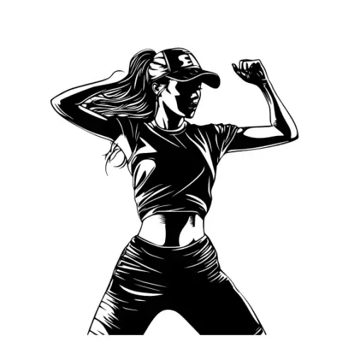 Athlete Woman Silhouette SVG Design | SVG Files for Cricut & Print