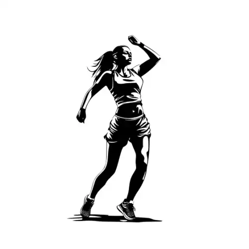 Athlete Woman Silhouette SVG Design | SVG Files for Cricut & Print