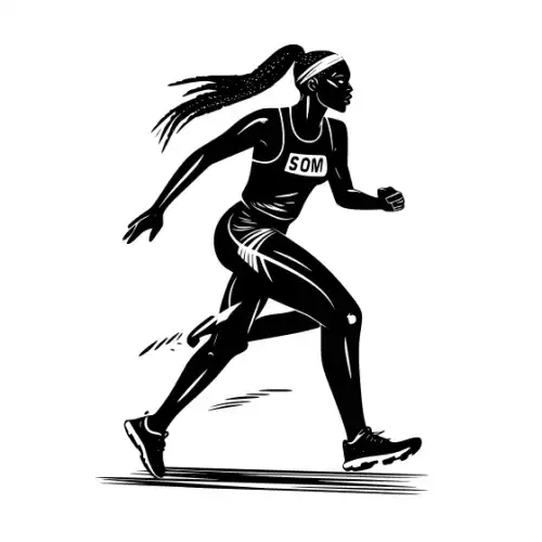 Athlete Woman Silhouette SVG Design | SVG Files for Cricut & Print