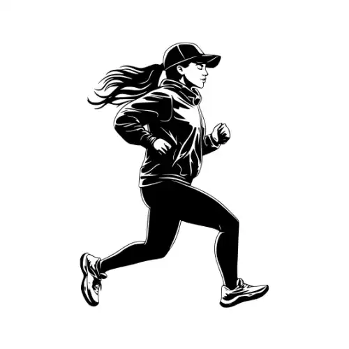 Athlete Woman Silhouette SVG Design | SVG Files for Cricut & Print