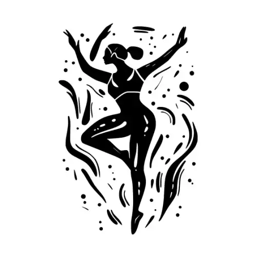 Athlete Woman Silhouette SVG Design | SVG Files for Cricut & Print