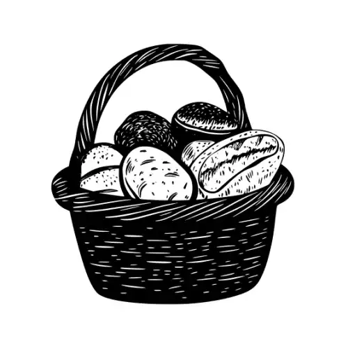 Autumn Basket Silhouette SVG Design | SVG Files for Cricut & Print