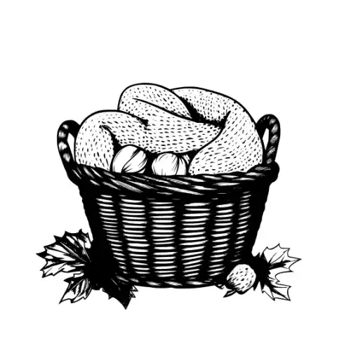 Autumn Basket Silhouette SVG Design | SVG Files for Cricut & Print