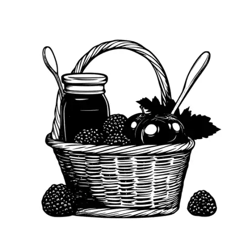 Autumn Basket Silhouette SVG Design | SVG Files for Cricut & Print