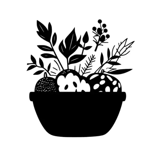 Autumn Basket Silhouette SVG Design | SVG Files for Cricut & Print