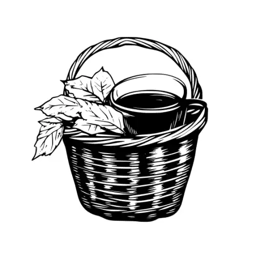 Autumn Basket Silhouette SVG Design | SVG Files for Cricut & Print