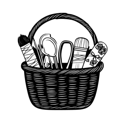 Autumn Basket Silhouette SVG Design | SVG Files for Cricut & Print